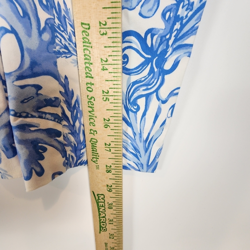 Lilly Pulitzer Kelly High Rise Skinny Ankle Pants Resort White Aqua Coral Reef‎ - Picture 10 of 12